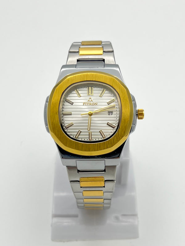 Fitron Men Watch Two Tone with Date