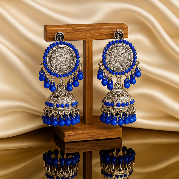 Multi Bead Jhumka Earrings For Girls / Women