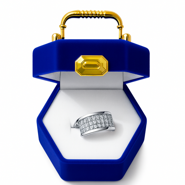 Luxe Pave Diamond Wide Band Ring