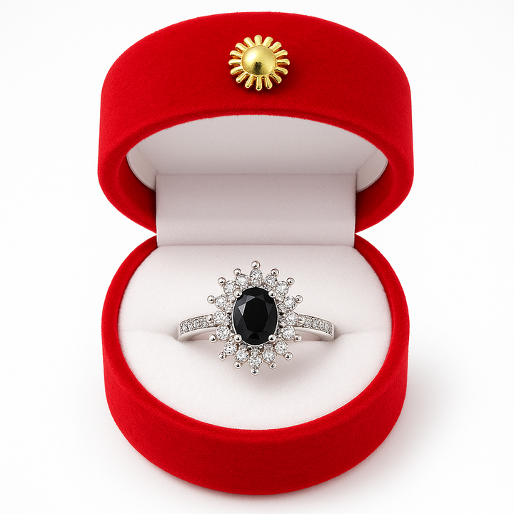 Luxury Gemstone Halo Engagement Ring 3