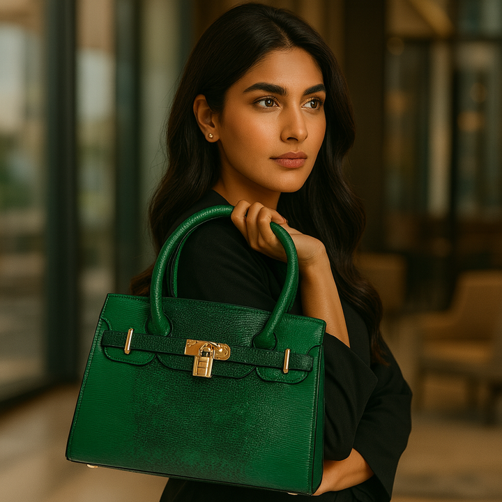 Monarch Green Hand Bag2