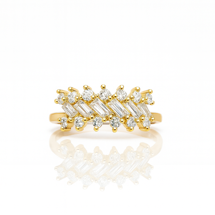  Radiant Zigzag Diamond Band Ring1