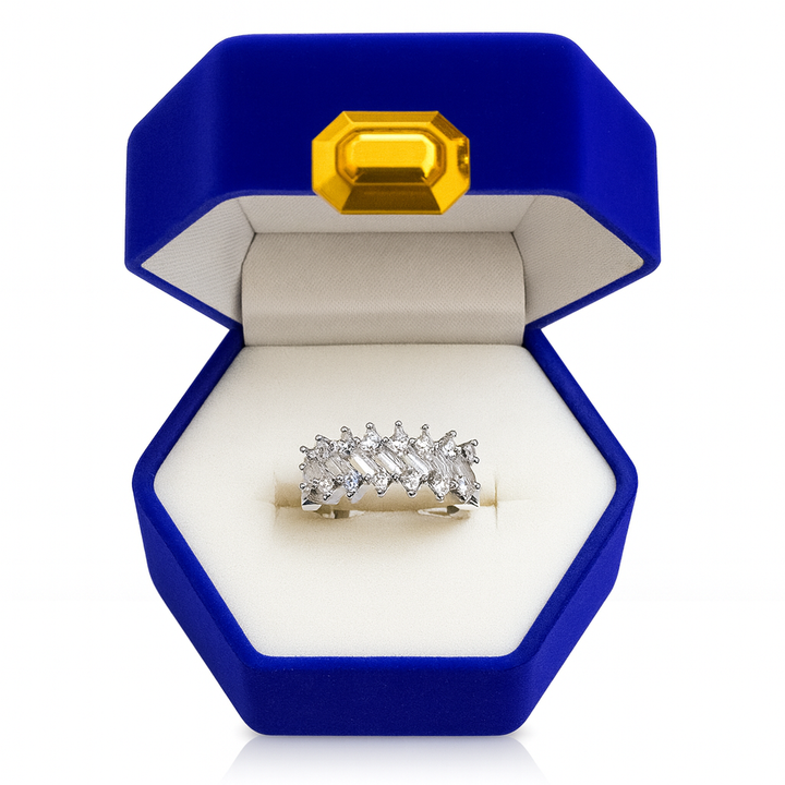  Radiant Zigzag Diamond Band Ring2