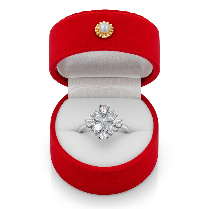 Sapphire Radiance Flower Ring1